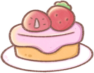 Cute strawberry pink cake 