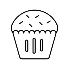 muffin icon with white background vector stock illustration