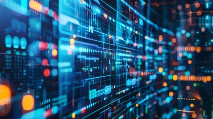 Fototapeta premium Using modern technology to manage and analyze digital data remotely