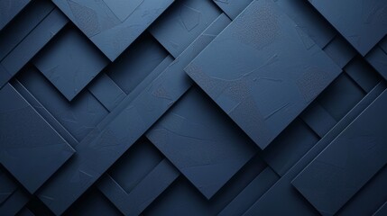 3d Intricate Parallelograms on Deep Blue Background with Fine Grain