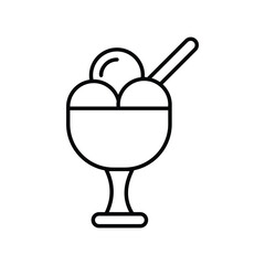 ice cream cup icon with white background vector stock illustration