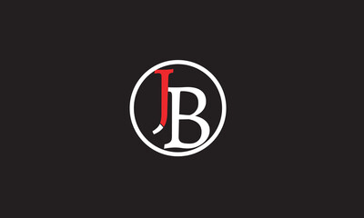 JB, BJ , J , B , Abstract Letters Logo Monogram	