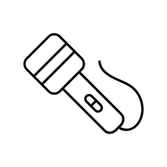 mic icon with white background vector stock illustration