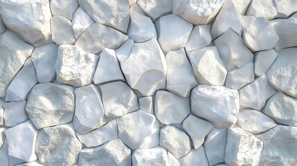 Fototapeta premium Background of white stone wall texture or pattern for design and decoration.