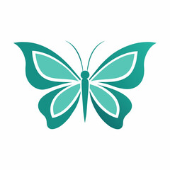 Modern and minimalist Butterfly logo icon vector illustration with a white background 