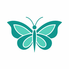 Modern and minimalist Butterfly logo icon vector illustration with a white background 
