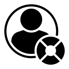 life buoy glyph icon