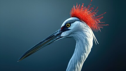 Crane with Red Crown