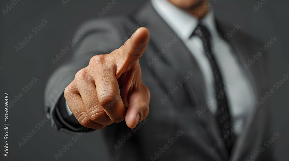 Poster professional speaker emphasizing key points with positive gestures at seminar, showcasing effective 