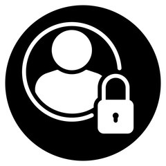 padlock glyph icon