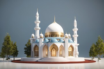 Obraz premium 3d rendering of mosque