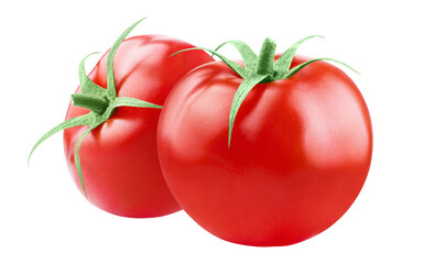 Delicious ripe tomatoes, cut out