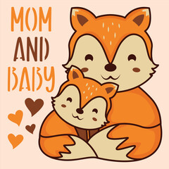 Mother And Baby Fox Layered Papercut