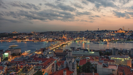 Obraz premium Istanbul City in the evening, Turkey