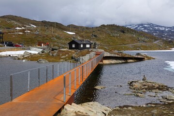 Sognefjell mountains hiking trail in Norway