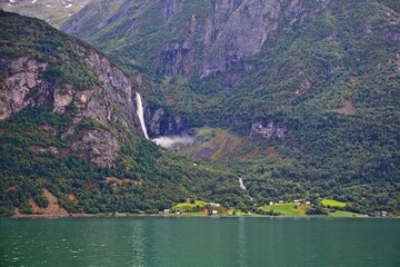 Feigumfossen Waterfall in Luster, Norway