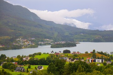 Hafslovatnet lake in Sogn og Fjordane, Norway