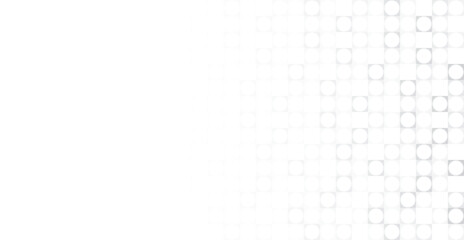 Abstract  white and gray color, modern design background with geometric round shape, halftone effect, dot pattern. Vector illustration.