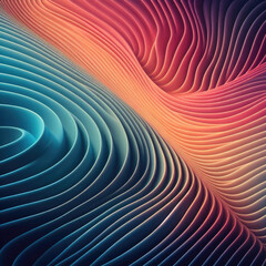 Obraz premium Generative AI minimalist elegant smooth gradient waves illustration, realistic Gradient Wave, 3d gradient wave outline, With smoothly flowing color gradations, cool wavy line art with minimalist style