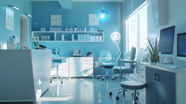 Interior of modern doctors office in clinic : Generative AI