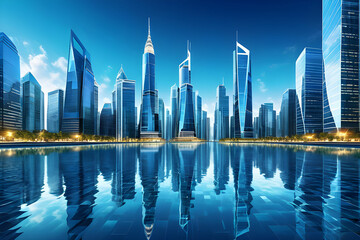 A city in the form of a floating city, Generative AI