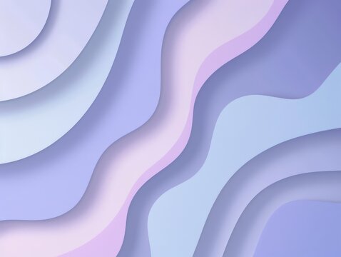 Abstract pastel waves in blue and purple levander colour, creating a fluid, elegant design with smooth gradients.