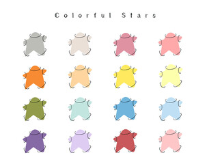 Pattern with Colorful Stars