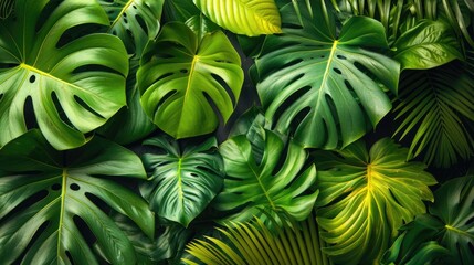 Obraz premium Close Up of Green Leaves