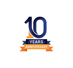 10th Years Anniversary Celebration Vector Illustration Template Design