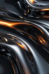 Luxurious Modern Mobile Wallpaper with Sleek, Silk-like Oil Flow Design in Dark Hues