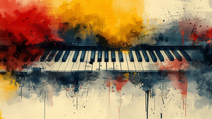 Vector illustration of a design element on the theme of musical instruments.