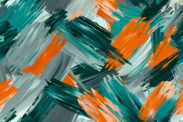 Abstract painting with vibrant colors and a variety of brushstrokes.