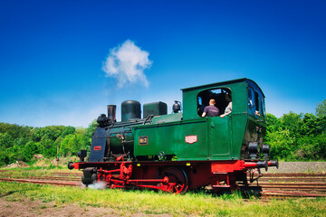 Alte Lokomotive -  Alte Dampflok - Old Steam Locomotive - Vintage - Train - Countryside - Railway - Railroad
