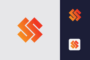 letter ss s logo design vector template