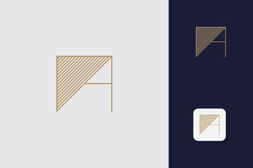 letter a logo design vector template