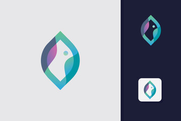 abstract modern colorful logo design vector template