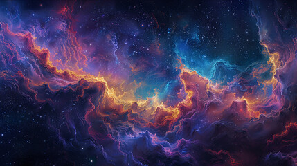 Celestial Abstract Nebula Art A Journey into the Cosmic Unknown