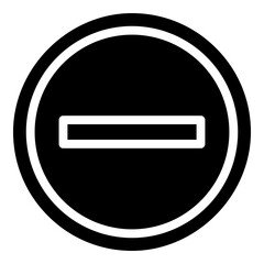 minus Glyph Icon Design