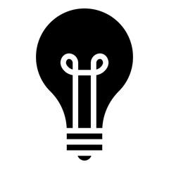 lightbulb Glyph Icon Design