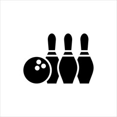 Bowling icon. Bowling icon vector design template for web design, app, and UI.