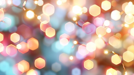 Obraz premium Bokeh lights and strings, perfect for holiday backgrounds or creative projects.