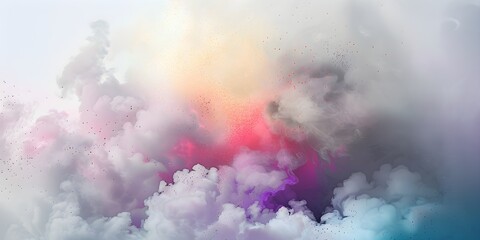 Dreamscape: Ethereal Clouds with Golden Particles