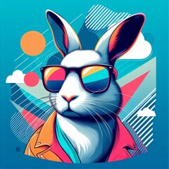A modern representation of the Easter Bunny, generative AI  