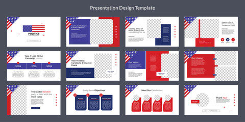 political election presentation design layout template