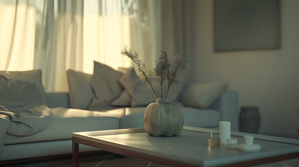 Interior of stylish living room : Generative AI