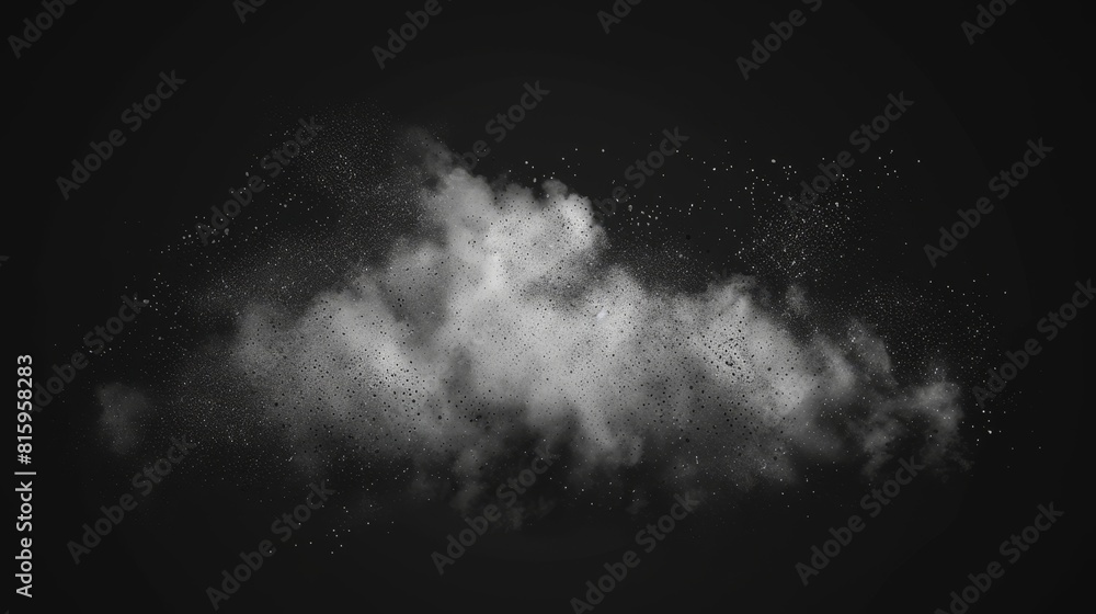 Poster the ash powder fog on black transparent background is textured with a smoke cloud texture modern eff