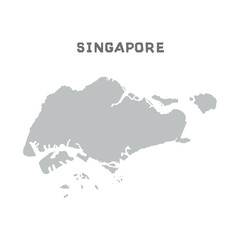 republic of singapore vector map with the flag inside. Map of the republic of singapore with the national flag isolated on white background. Vector illustration. Every country in the world is here