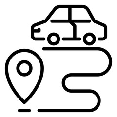 Car icon, line icon style