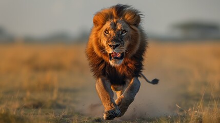 lion fighing over Massai marah jungle in south africa 4K Wallpaper created by ai