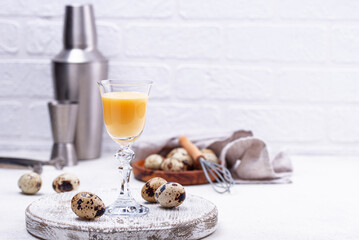Glass of sweet egg liquor